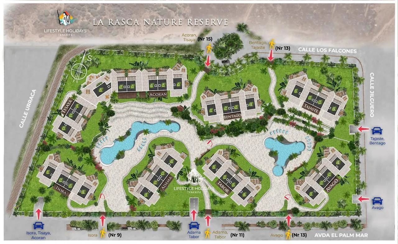 Jardines - Tabor 2 1 Pool View 2B Villa Palm-mar